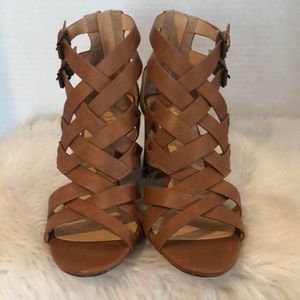 XOXO Strappy High Block Heel Sandals